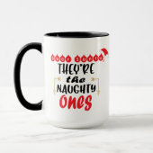 サンタ親愛ー、彼らはそれらいけな、おもしろいクリスマス マグカップ (左)