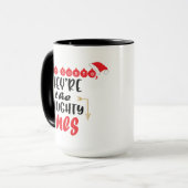 サンタ親愛ー、彼らはそれらいけな、おもしろいクリスマス マグカップ (正面左)