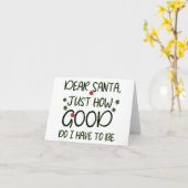 サンタ親愛ー、私はどれくらい元気でなきゃいけないの？クリスマス カード (黄色い花)