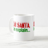 サンタ親愛ー、説明しよう コーヒーマグカップ (正面左)
