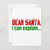 サンタ親愛ー、説明しよう シーズンポストカード (正面/裏面)