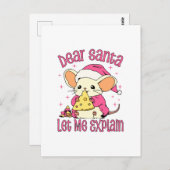 サンタ親愛ー、説明しよう ポストカード (正面/裏面)