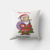 サンタ親愛ー、説明できる – クリスマおもしろいス クッション (裏面)