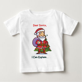 サンタ親愛ー、説明できる – クリスマおもしろいス ベビーTシャツ