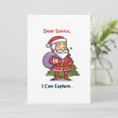 サンタ親愛ー、説明できる – クリスマおもしろいス 招待状 (スタンド正面)