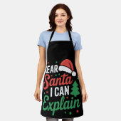 サンタ親愛ーIはクリスマスクリスマスの休日を説明できる エプロン (着用した状態)