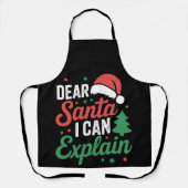 サンタ親愛ーIはクリスマスクリスマスの休日を説明できる エプロン (正面)