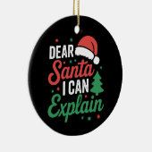 サンタ親愛ーIはクリスマスクリスマスの休日を説明できる セラミックオーナメント (右)