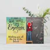 サンタ親愛/クリスマス引用文/両面カード/水彩色 シーズンカード (スタンド正面)