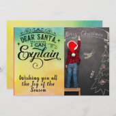 サンタ親愛/クリスマス引用文/両面カード/水彩色 シーズンカード (正面/裏面)