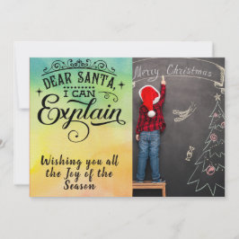 サンタ親愛/クリスマス引用文/両面カード/水彩色 シーズンカード