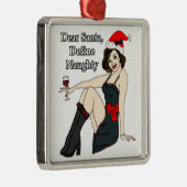 サンタ親愛、サンタを定義する、クリスマスユーモア メタルオーナメント (右)