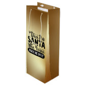 サンタ親愛、ワインが私にそれを行わせた – ワイン抱き枕 ワインギフトバッグ (正面アングル)