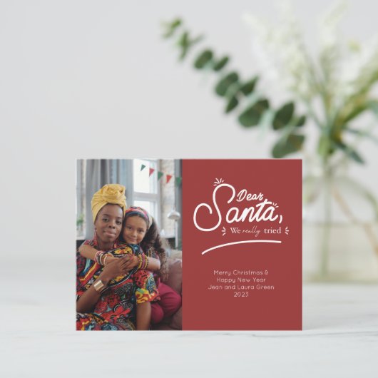 サンタ親愛、写真を撮ってみた シーズンポストカード (スタンド正面)