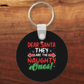 サンタ親愛・彼らいけなはクリスマスクリスマスの男性を キーホルダー (正面)