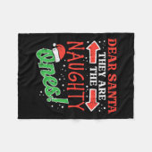 サンタ親愛・彼らいけなはクリスマスクリスマスの男性を フリースブランケット (正面(横))