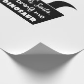 サンタ親愛、恐竜の黒を持ってきてくれ ラッピングペーパー (角)