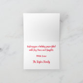 サンタ親愛、犬がカードを使ったって説明できる シーズンカード (内部)