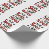 サンタ親愛、私はクリスマスの休日をフレームされた ラッピングペーパー (角)