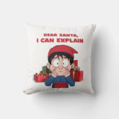 サンタ親愛、私は有罪のクリスマスデザインを説明できる クッション (正面)