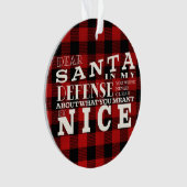 サンタ親愛、素敵なアクリルおもしろいのクリスマスを定義 オーナメント (正面)