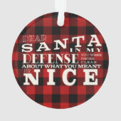 サンタ親愛、素敵なアクリルおもしろいのクリスマスを定義 オーナメント (裏面)