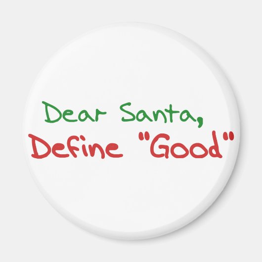 サンタ親愛、良い定義 マグネット (正面)