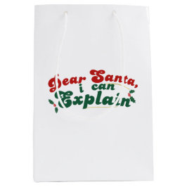 サンタ親愛、説明できる – フェスティバル休日 ミディアムペーパーバッグ