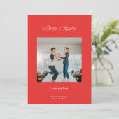 サンタ親愛、赤いクリスマスカードの説明ができる 招待状 (スタンド正面)