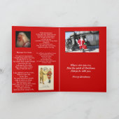 サンタ詩のクリスマスカードを持つ兵士 シーズンカード (内部)