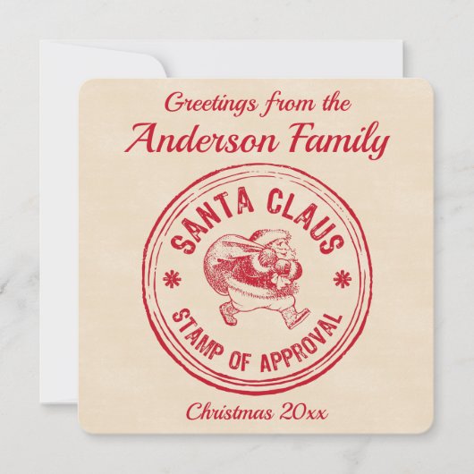 サンタ認定 - あなたの名前やメッセージを入れて - ユーモア シーズンカード (正面)