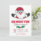 サンタ誕生日招待状オ何おもしろい招待状 招待状 (スタンド正面)