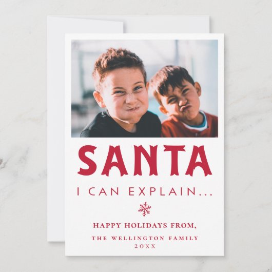 サンタ説明が…フォトホリデーカード シーズンカード (正面)