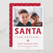 サンタ説明が…フォトホリデーカード シーズンカード (正面/裏面)