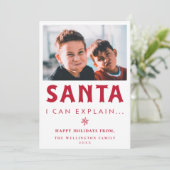 サンタ説明が…フォトホリデーカード シーズンカード (スタンド正面)