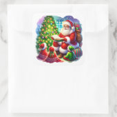 サンタ読クロースのクリスマスツリーの物語 スクエアシール (バッグ)