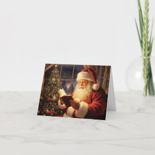 サンタ読クロースのクリスマスツリー シーズンカード