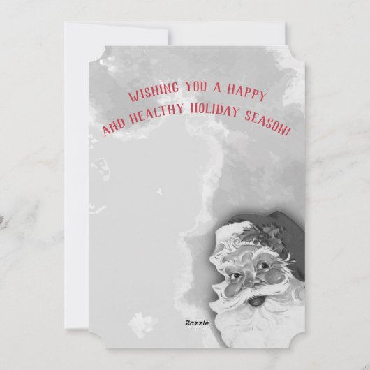 サンタ調理師ケータリングクリスマスカード シーズンカード (裏面)