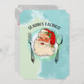 サンタ調理師ケータリングクリスマスカード シーズンカード (正面/裏面)