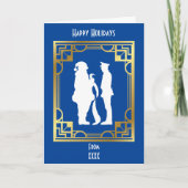 サンタ警察官の良いリストのクリスマスカード カード (正面)