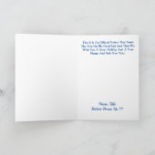 サンタ警察官の良いリストのクリスマスカード カード (内部)