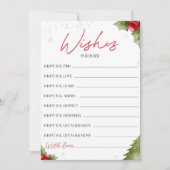 サンタ赤ちゃんシャワーがベビーカードを願う 招待状 (正面)