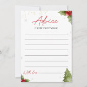 サンタ赤ちゃんシャワーアドバイスfor the Parents Card 招待状 (正面)