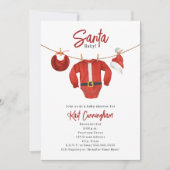サンタ赤ちゃんシャワークリスマスウィンター 招待状 (正面)