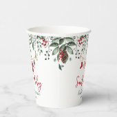 サンタ赤ちゃんシャワークリスマスベビー服の冬 紙コップ (右)