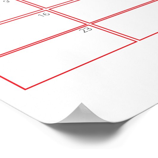 サンタ赤ちゃんシャワーベビー期日カレンダーゲーム ポスター (角)