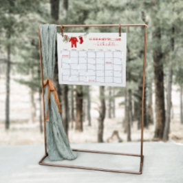 サンタ赤ちゃんシャワー期日カレンダーゲームサイン ポスター