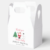 サンタ赤ちゃんシャワー赤かわいいシンプルありがとう フェイバーボックス (オープン)