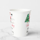 サンタ赤ちゃんシャワー赤かわいいシンプルありがとう 紙コップ (右)