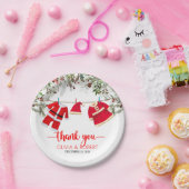 サンタ赤ちゃんシャワー、クリスマス赤ちゃんシャワー ペーパープレート (パーティー)